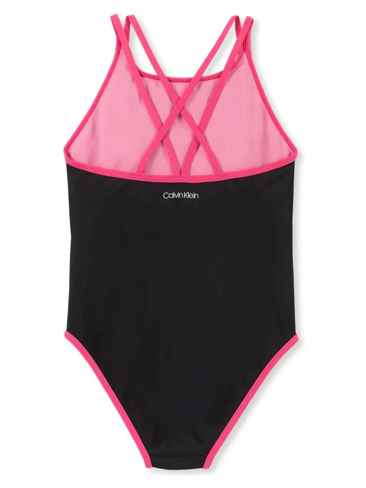 商品Calvin Klein|Girl's One-Piece Graphic Swimsuit,价格¥105,第2张图片详细描述