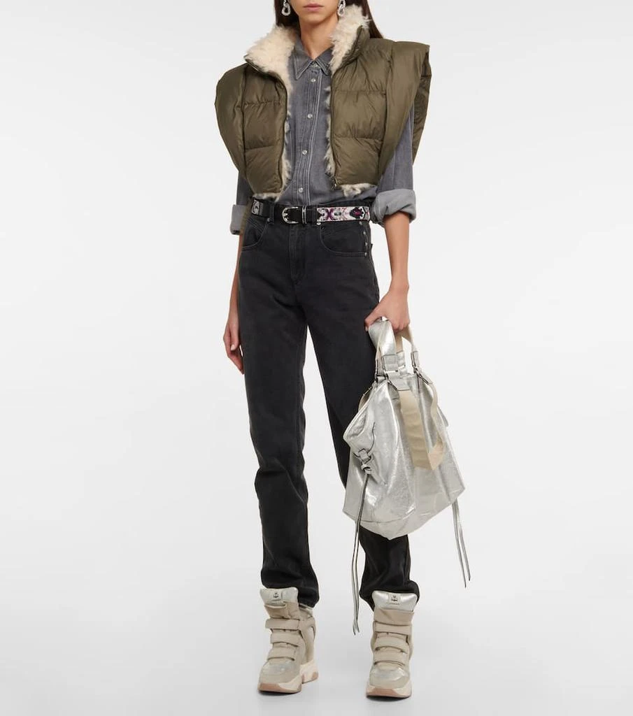 商品Isabel Marant|Wardy metallic leather tote bag,价格¥3997,第5张图片详细描述