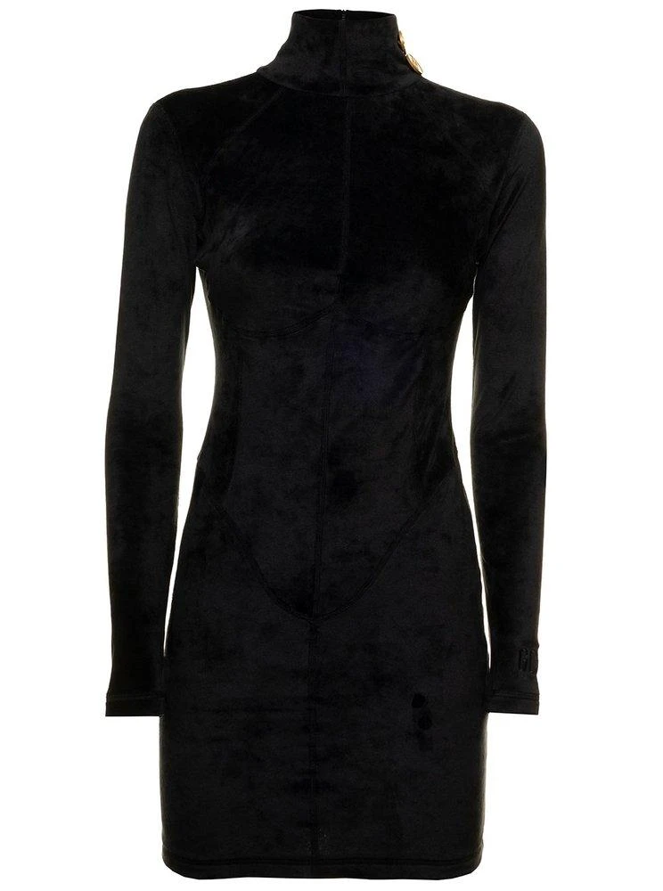 商品GCDS|GCDS Turtleneck Velvet Stretch Mini Dress,价格¥1246,第1张图片