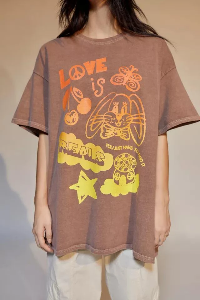 商品[国内直发] Urban Outfitters|Love Is Real T-Shirt Dress,价格¥108,第1张图片