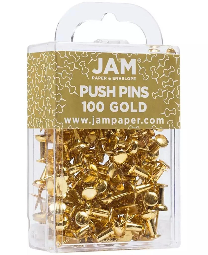 商品JAM Paper|Colorful Push Pins - Pushpins - 100 Per Pack,价格¥83,第2张图片详细描述
