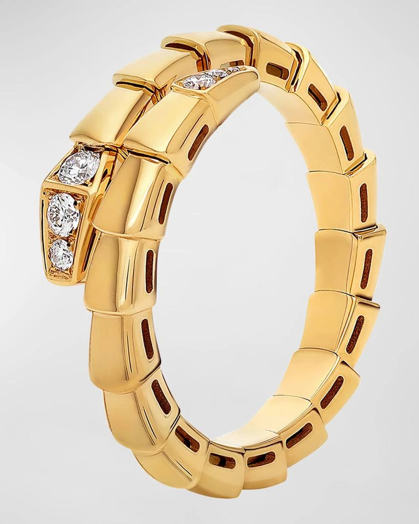 商品BVLGARI|18K Yellow Gold Serpenti Viper Diamond Tip Ring,价格¥29318,第1张图片