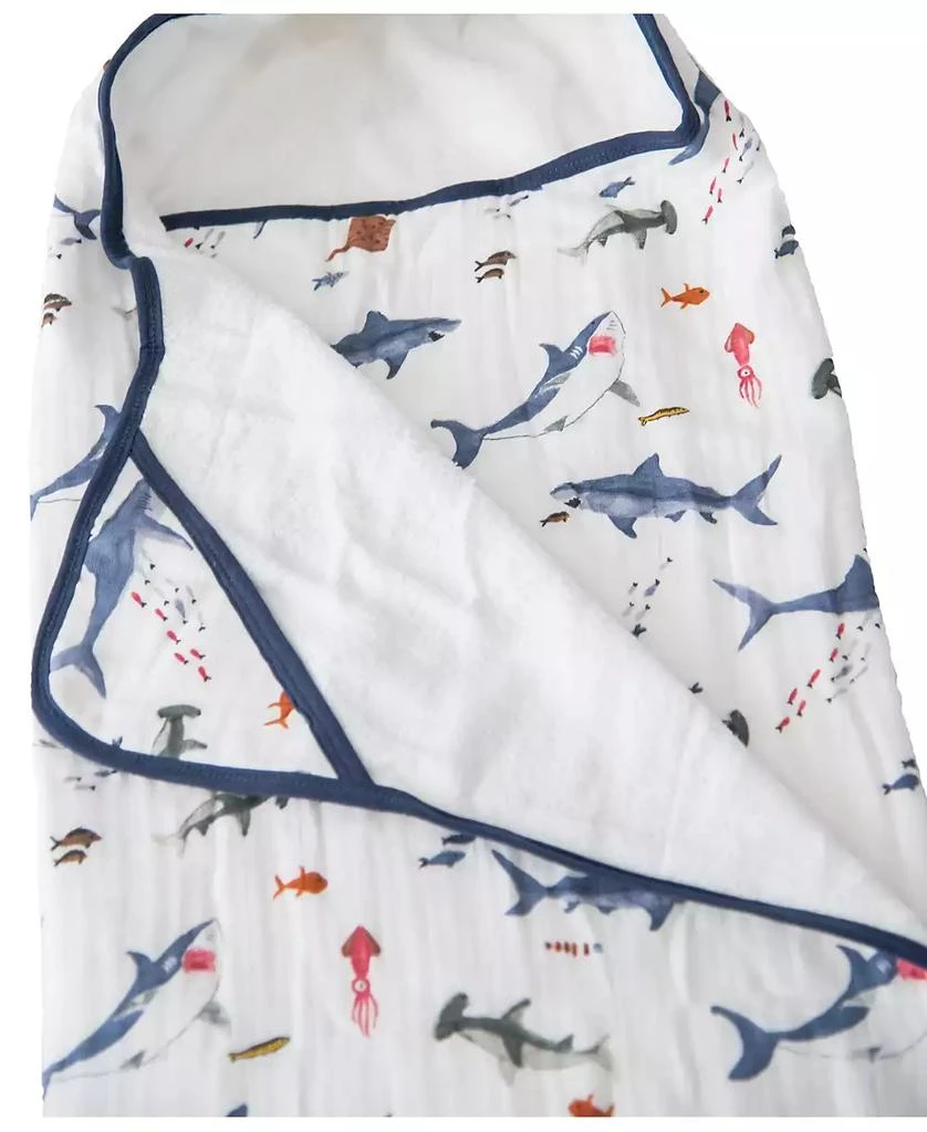 商品Little Unicorn|Baby Boys Animal Print Muslin and Terry Hooded Towel,价格¥377,第3张图片详细描述