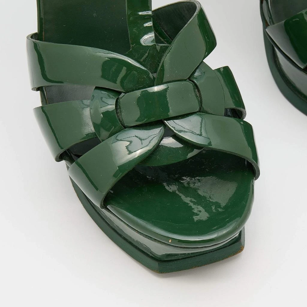 Yves Saint Laurent Green Patent Leather Tribute Platform Sandals Size 40 商品