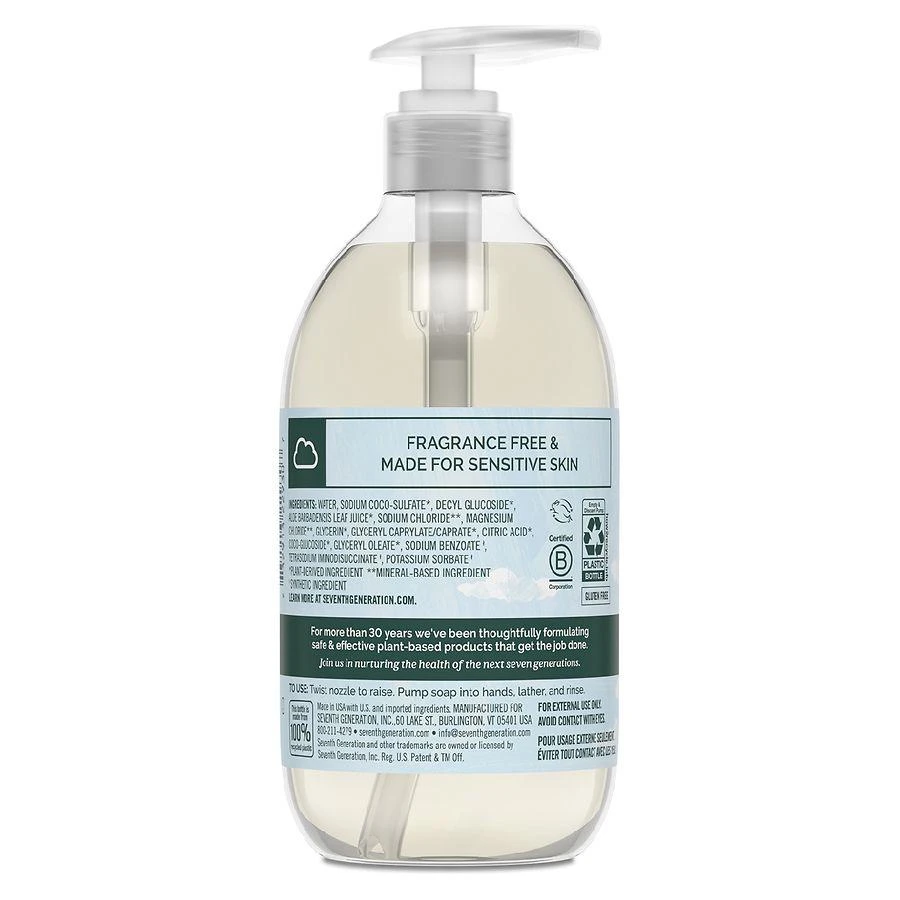 商品Seventh Generation|Hand Soap Free & Clean,价格¥28,第5张图片详细描述