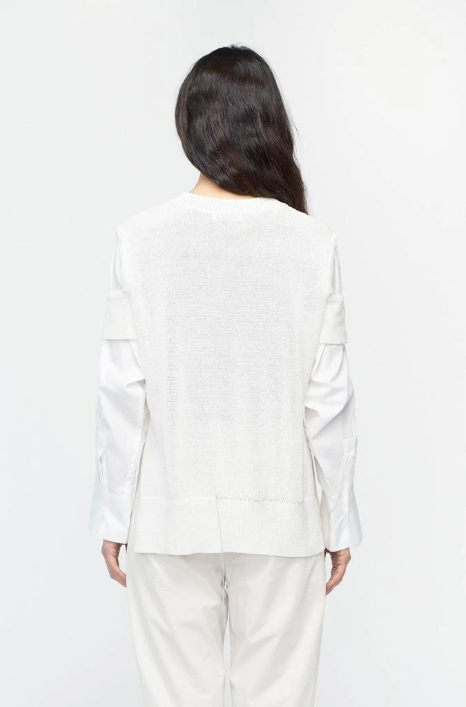 商品Adidas|Y'S YOHJI YAMAMOTO White Shirt Collar Pullover,价格¥2693,第4张图片详细描述
