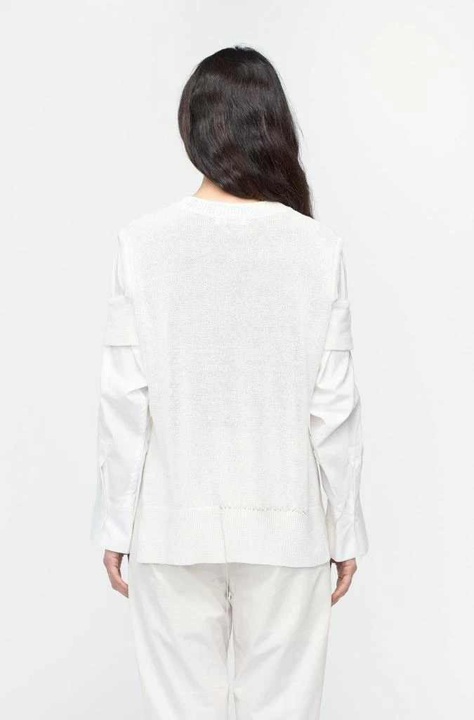 商品Adidas|Y'S YOHJI YAMAMOTO White Shirt Collar Pullover,价格¥2766,第4张图片详细描述