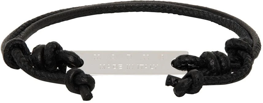 商品Marni|Black Leather Bracelet,价格¥691,第1张图片