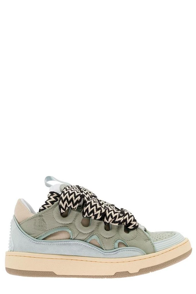 商品Lanvin|Lanvin Curb Panelled Lace-Up Sneakers,价格¥4535,第1张图片