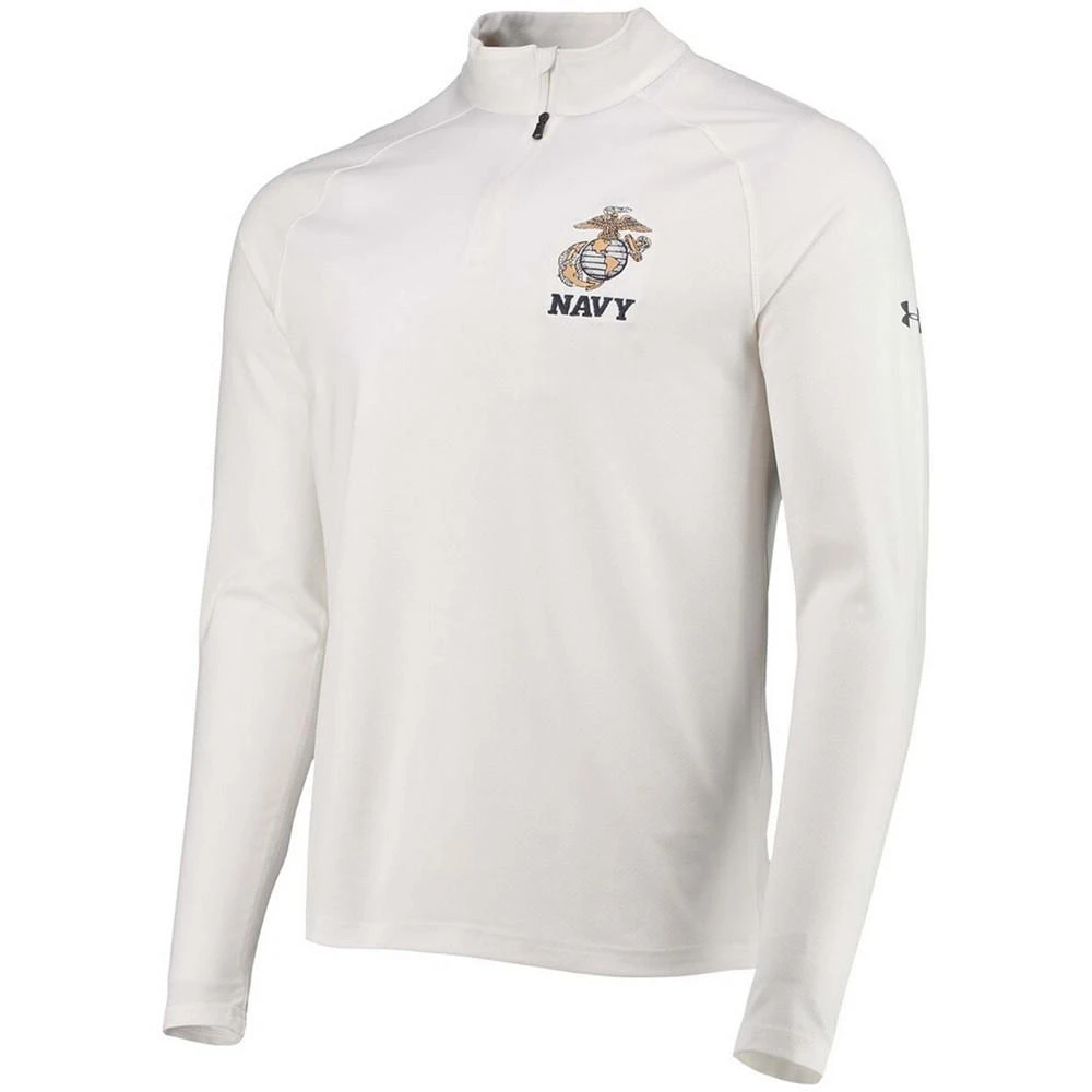 商品Under Armour|Men's White Navy Midshipmen Rivalry USMC Team Issue 2.0 Special Game Quarter-Zip Jacket,价格¥415,第4张图片详细描述