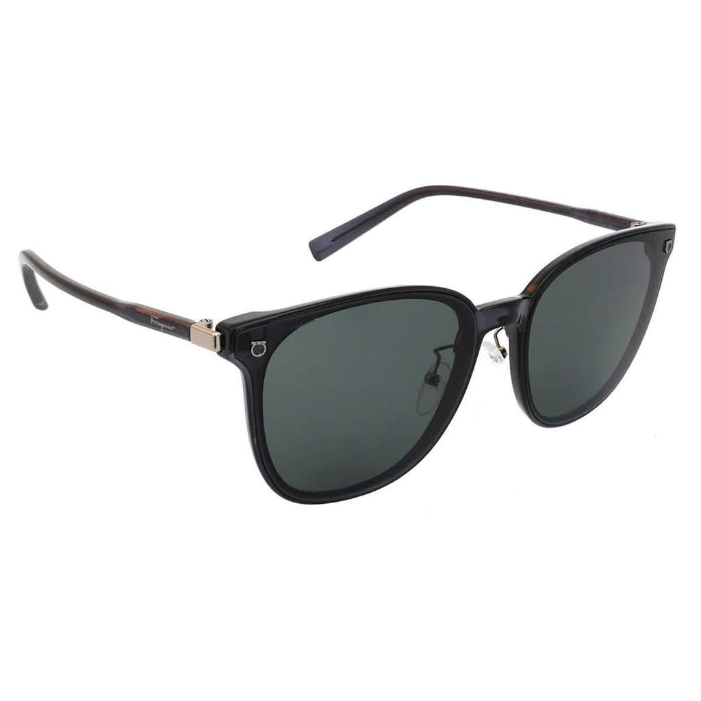 商品Salvatore Ferragamo|Salvatore Ferragamo Grey Oversized Unisex Sunglasses SF1004SK 024 65,价格¥498,第1张图片
