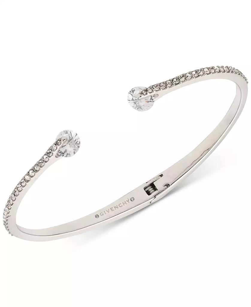 Givenchy Crystal & Pavé Hinged Bangle Bracelet - JEWELRY