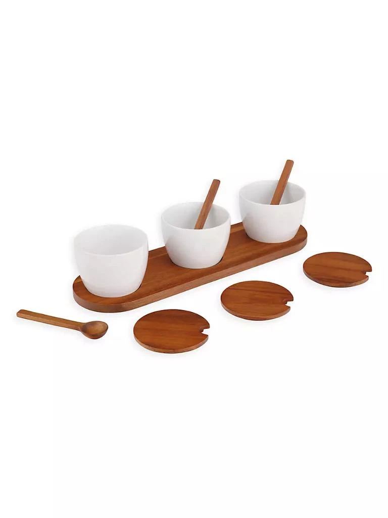 商品Nambé|Duets Triple Lidded Condiment Server,价格¥439,第2张图片详细描述