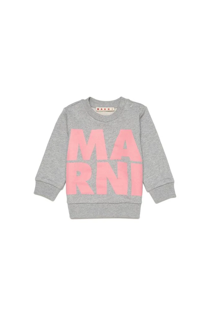商品Marni|Ms33b Sweat-shirt  Grey Cotton Sweatshirt With  Displaced Logo,价格¥668,第1张图片