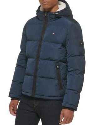 商品Tommy Hilfiger|Faux Fur Lined Hooded Puffer Jacket,价格¥721,第3张图片详细描述