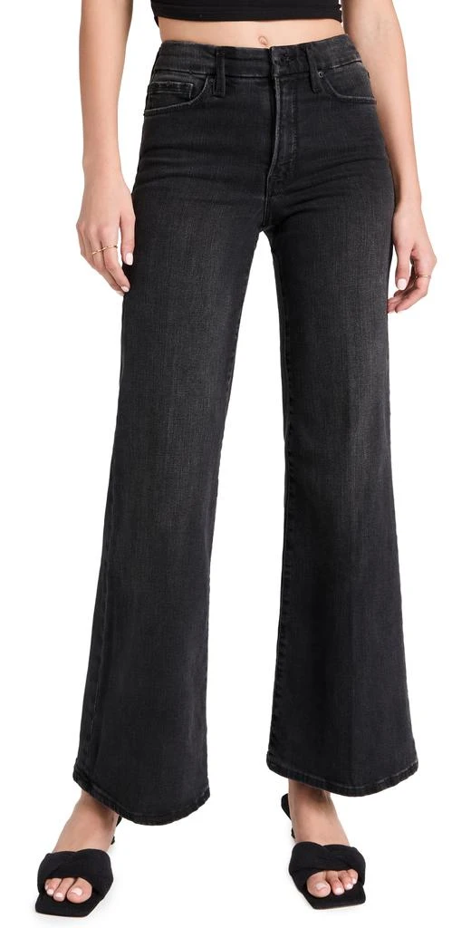 商品Good American|Good American Good Waist Palazzo 牛仔裤,价格¥332,第1张图片