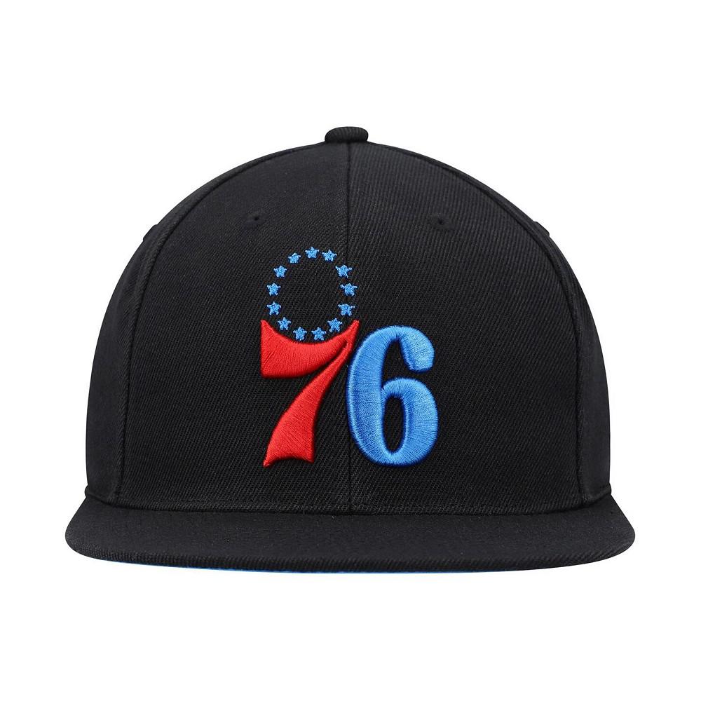 Men's Black Philadelphia 76ers Highlighter Team Pop Snapback Hat商品第4张图片规格展示