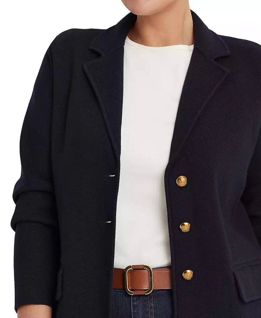 商品Ralph Lauren|Women's Plus Size Combed Cotton Single-Breasted Blazer,价格¥1117,第3张图片详细描述