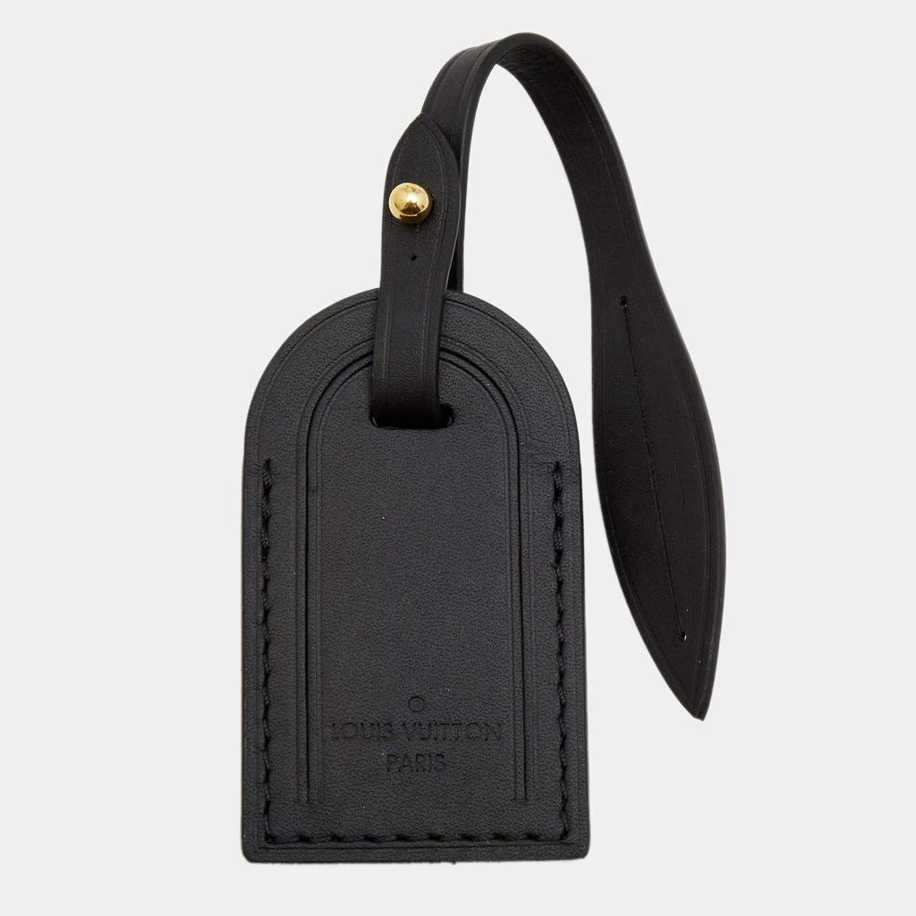商品[二手商品] Louis Vuitton|Louis Vuitton Black Leather Luggage Name Tag,价格¥1124,第1张图片