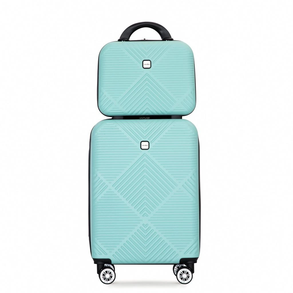 商品Streamdale Furniture|Streamdale Deluxe Two-Piece Carry-On and Cosmetic Case Set,价格¥852,第5张图片详细描述