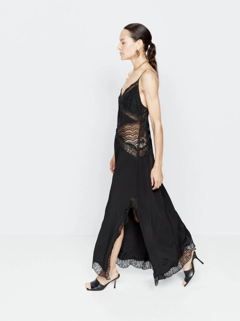 商品Raey|Mixed lace and satin maxi slip dress,价格¥3783,第1张图片