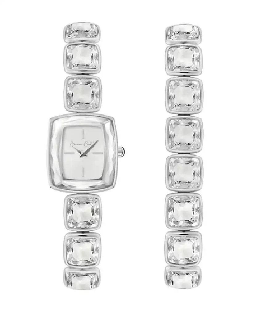 商品Jessica Carlyle|Women's Quartz Silver-Tone Alloy Watch 18mm Gift Set,价格¥152,第1张图片