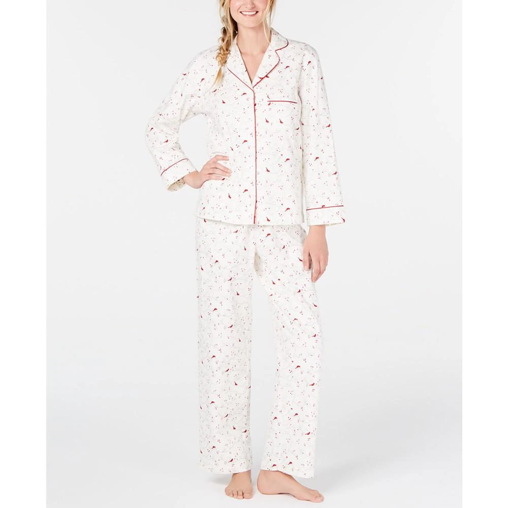 商品Charter Club|Printed Cotton Flannel Pajama Set, Created for Macy's,价格¥177,第1张图片