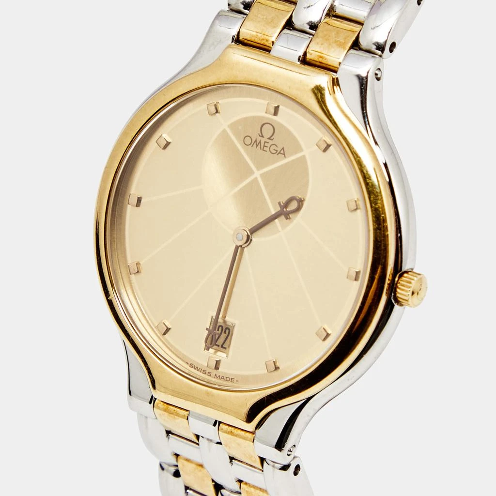商品[二手商品] Omega|Omega Champagne 18k Yellow Gold Stainless Steel DeVille Symbol 196.0316 Women's Wristwatch 32 mm ,价格¥8159,第2张图片详细描述