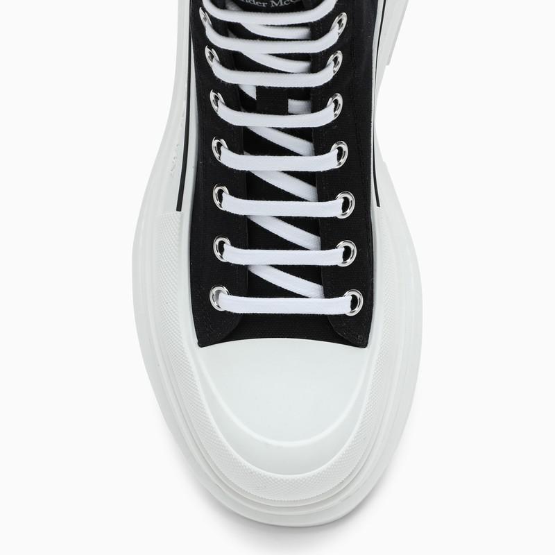 商品Alexander McQueen|Black canvas Tread Slick boots,价格¥4459,第5张图片详细描述