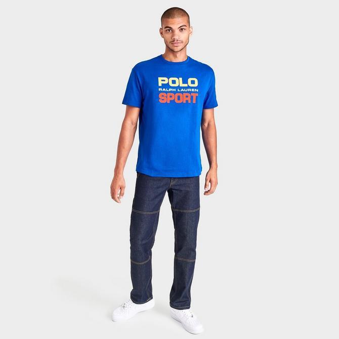 商品Ralph Lauren|Men's Polo Ralph Lauren Polo Sport Jersey Logo Print Short-Sleeve T-Shirt,价格¥140,第4张图片详细描述