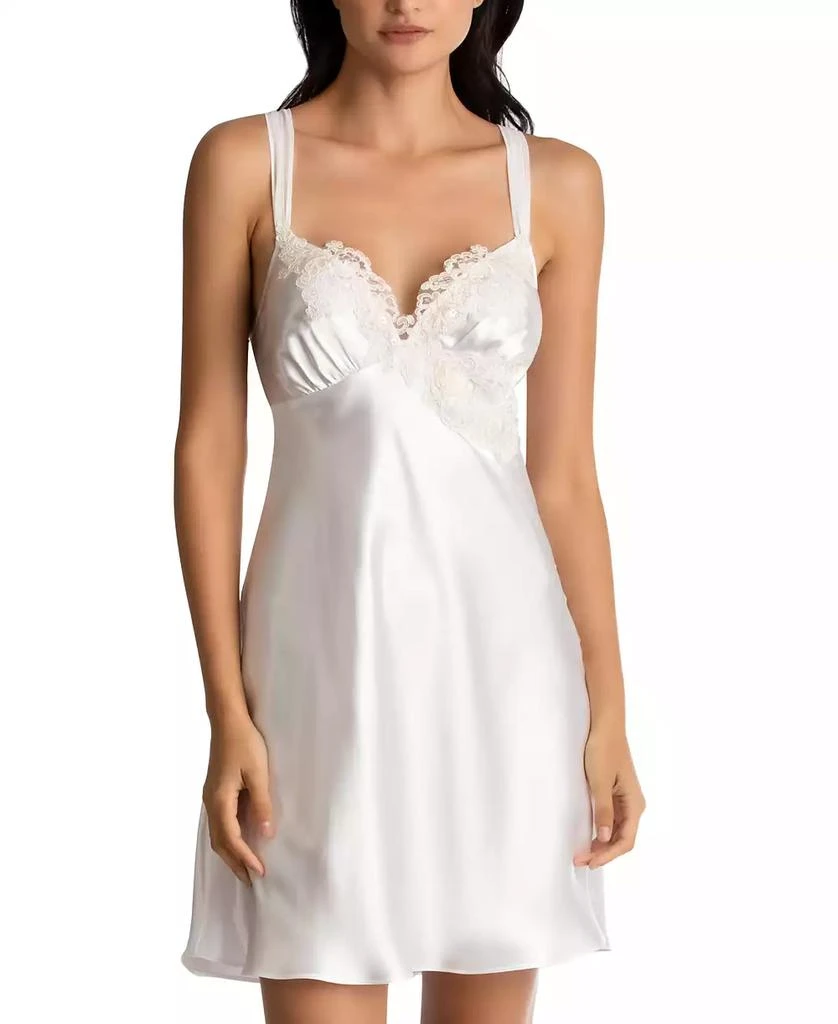 商品Linea Donatella|Sonya Embellished Bridal Satin Chemise Nightgown,价格¥179,第1张图片