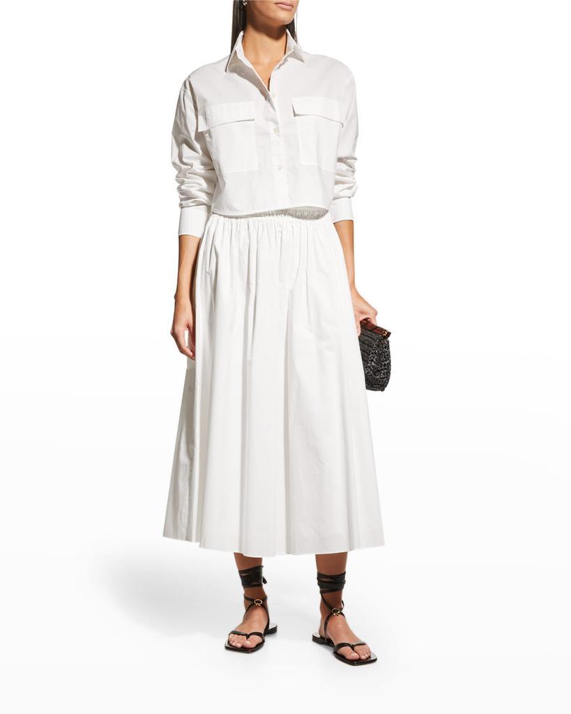 商品Rebecca Taylor|Poplin Long-Sleeve Button-Front Blouse,价格¥568,第5张图片详细描述