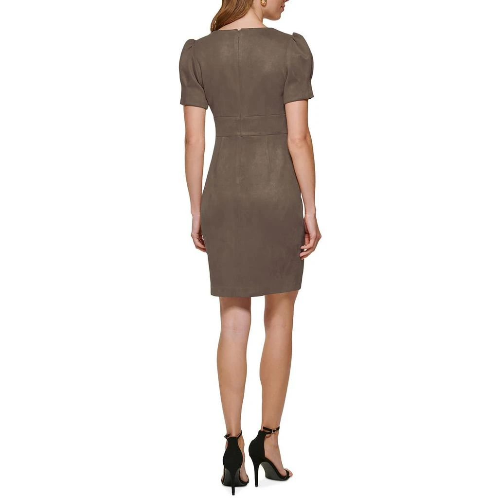 商品DKNY|DKNY Womens Faux Suede Mini Sheath Dress,价格¥174,第3张图片详细描述