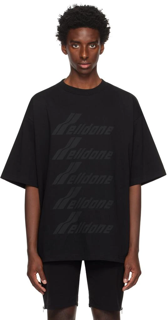 商品We11done|Black Printed T-Shirt,价格¥730,第1张图片