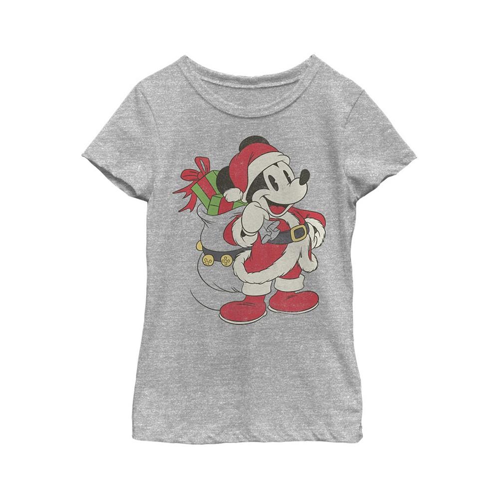 Girl's Mickey & Friends Mickey Mouse Is Santa  Child T-Shirt商品第1张图片规格展示