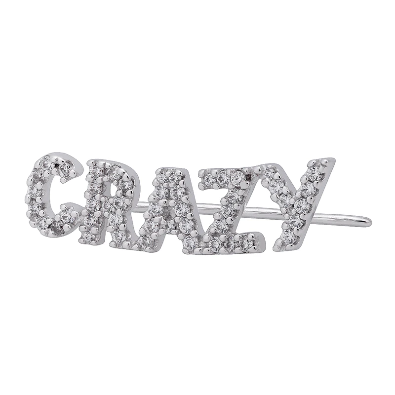 APM Monaco字母耳钉“CRAZY”单只女 纯银小众设计感轻奢2021新款夏季搭配AE10958OX 商品