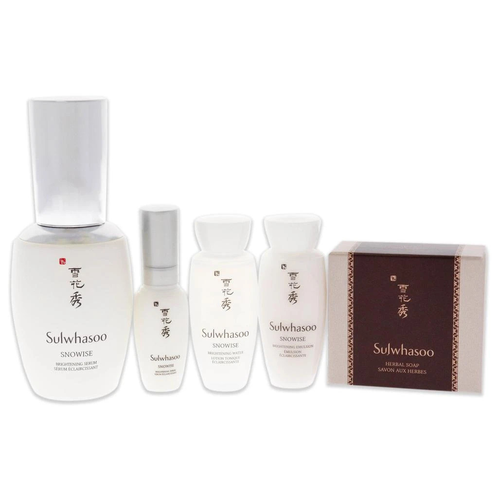 商品Sulwhasoo|Snowise Brightening Serum Set by  for Women - 5 Pc 1.7oz Serum, 8ml Serum, 15ml Water, 15ml Emulsion, 1.7oz Herbal Soap Red Ginger,价格¥1072,第2张图片详细描述