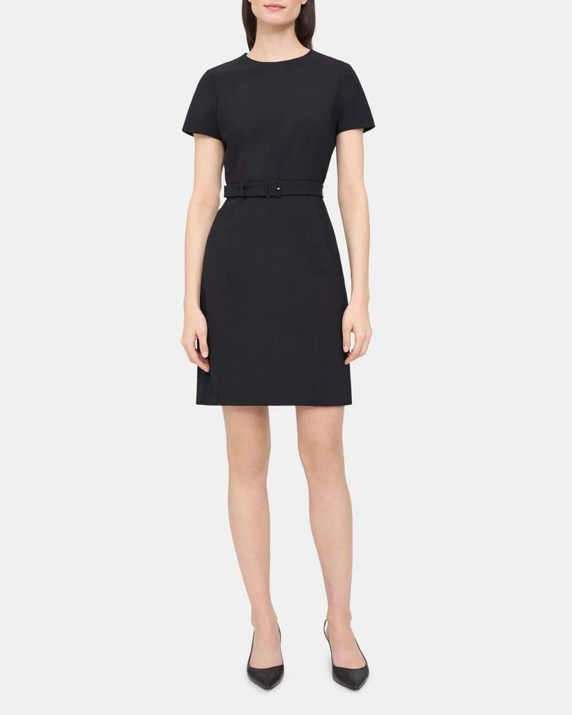 商品Theory|Belted Sheath Dress in Sevona Stretch Wool,价格¥862,第1张图片