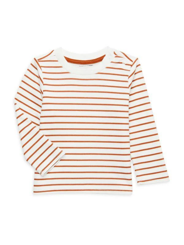 商品Calvin Klein|Baby Girl's 2-Piece Striped Tshirt & Overall Set,价格¥119,第3张图片详细描述