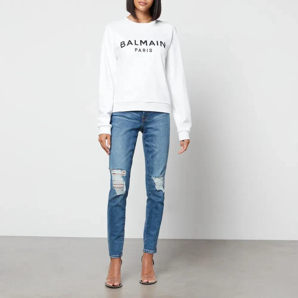 商品Balmain|Balmain Logo-Print Cotton-Jersey Sweatshirt,价格¥3179,第3张图片详细描述