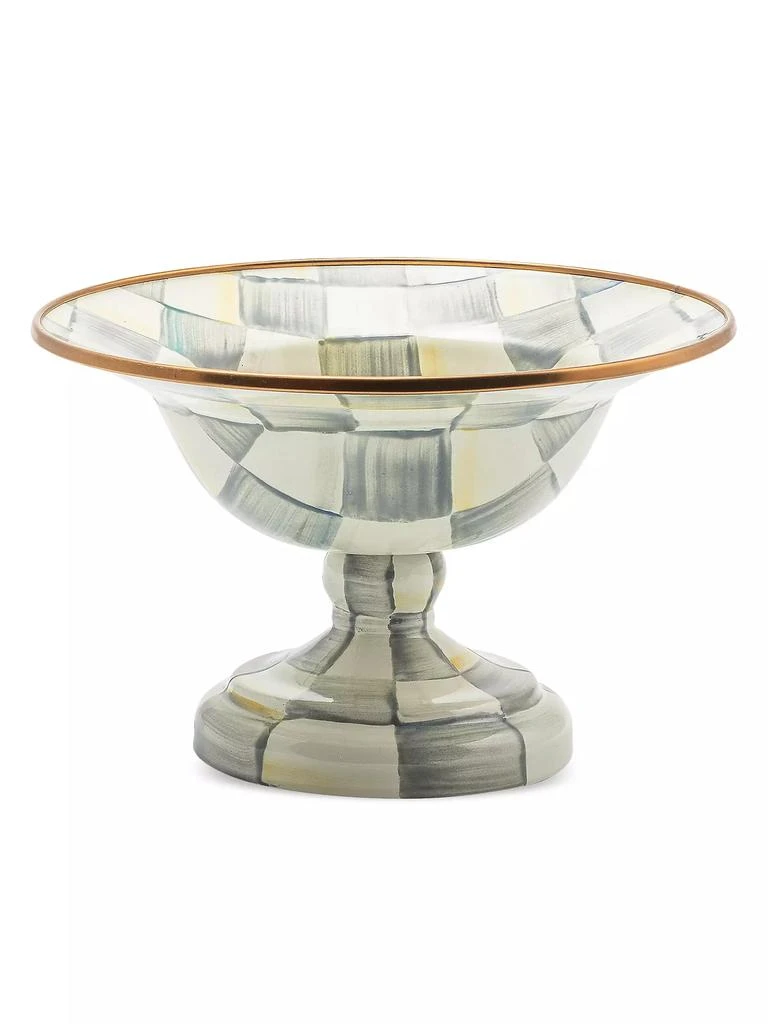 商品MacKenzie-Childs|Sterling Check Enamel Small Compote,价格¥823,第1张图片