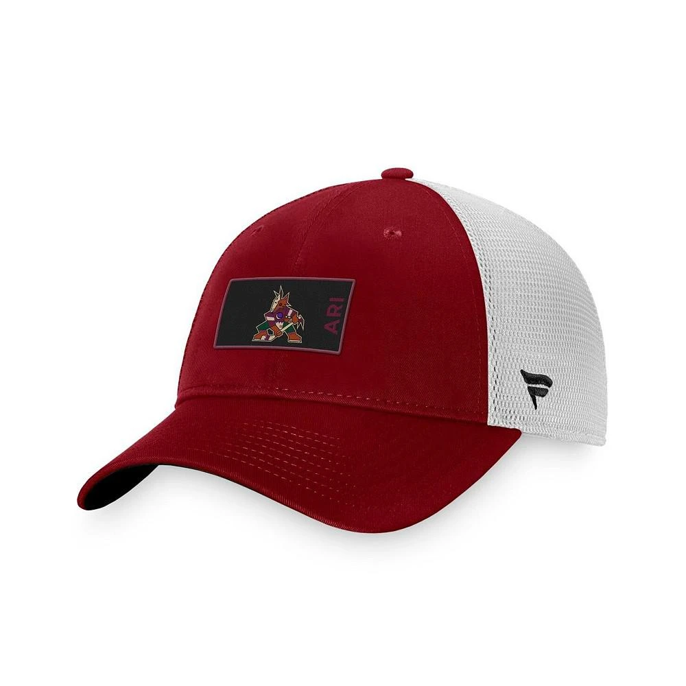 商品Fanatics|Men's Garnet, White Arizona Coyotes Authentic Pro Rink Trucker Snapback Hat,价格¥165,第1张图片