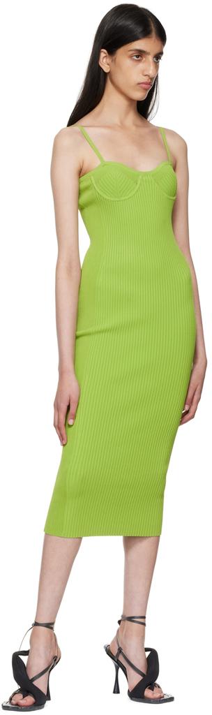Green Eyelet Bra Midi Dress商品第4张图片规格展示