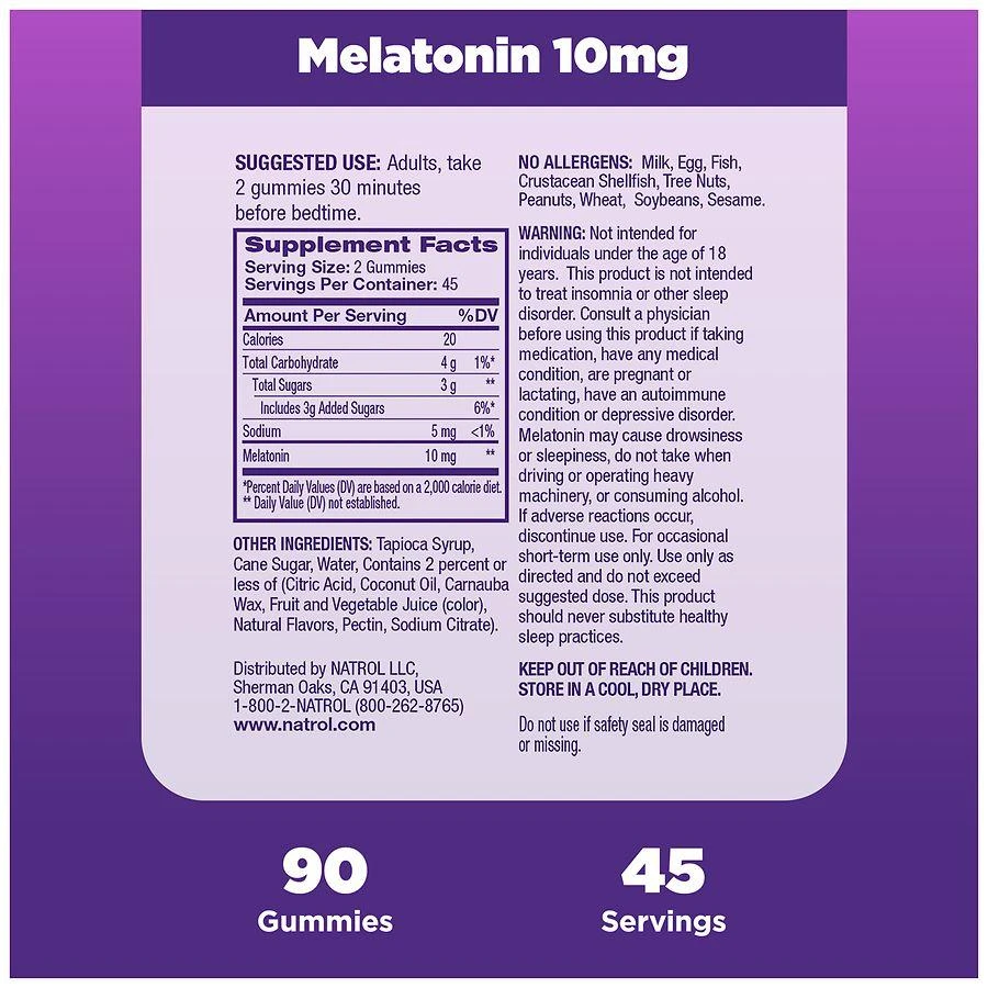 Melatonin 10 mg, Sleep Support, Gummies Strawberry 商品