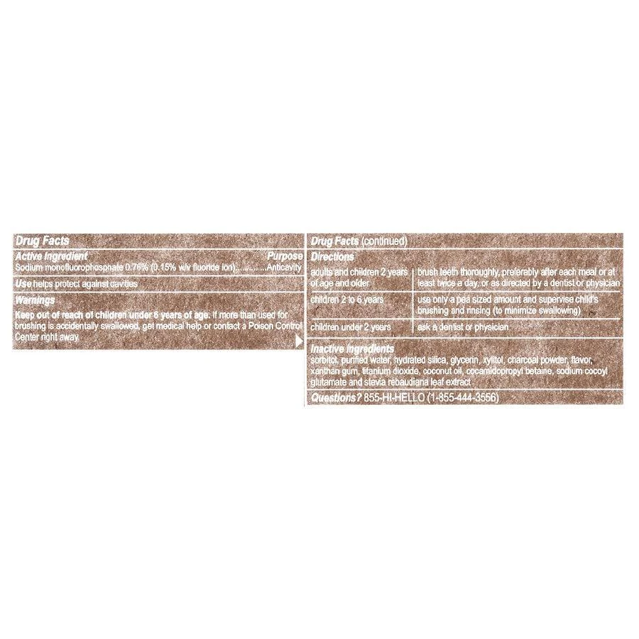 商品Hello|Activated Charcoal Whitening Fluoride Toothpaste,价格¥41,第3张图片详细描述