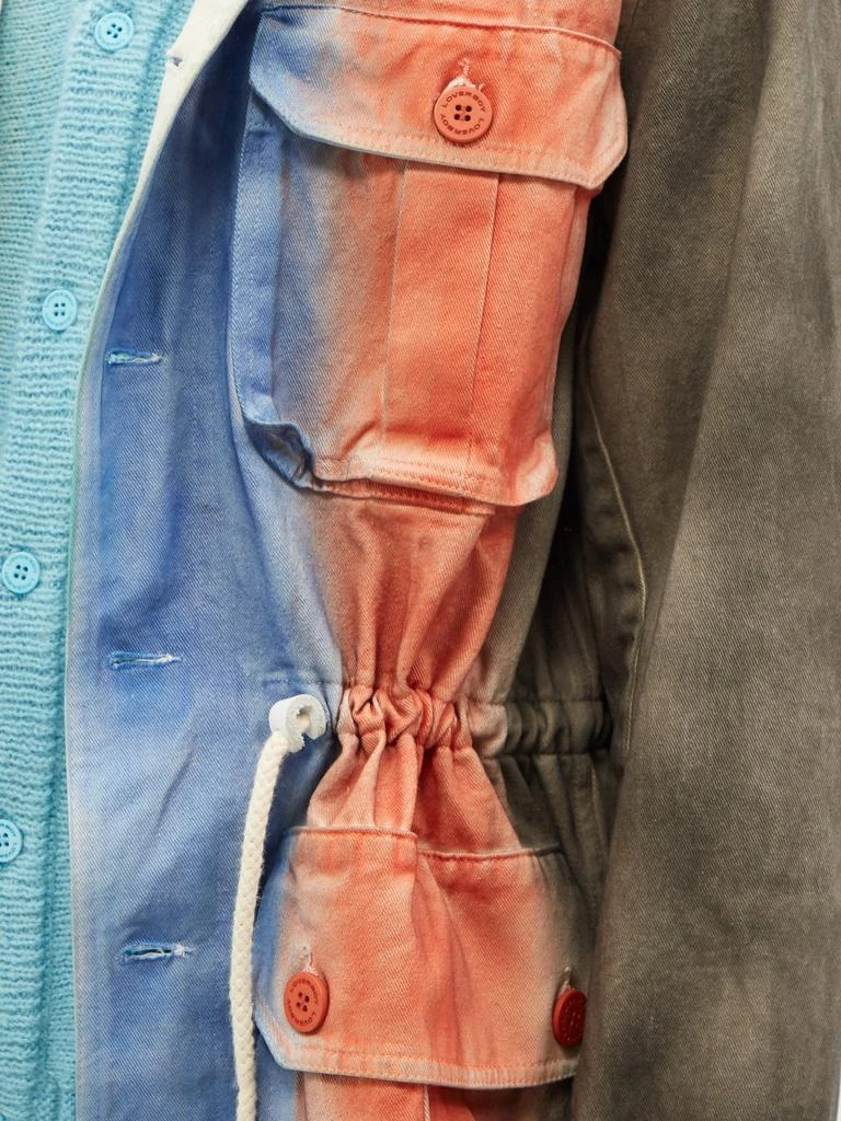 商品Charles Jeffrey Loverboy|Cat-ear hood striped linen-canvas parka,价格¥3010,第3张图片详细描述