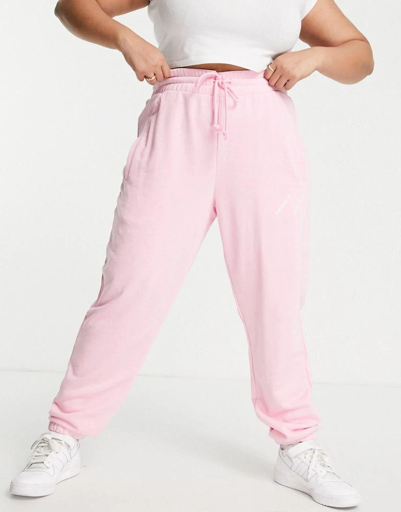 商品Adidas|adidas Originals Plus 'Logomania' triple logo joggers in pink,价格¥234,第2张图片详细描述