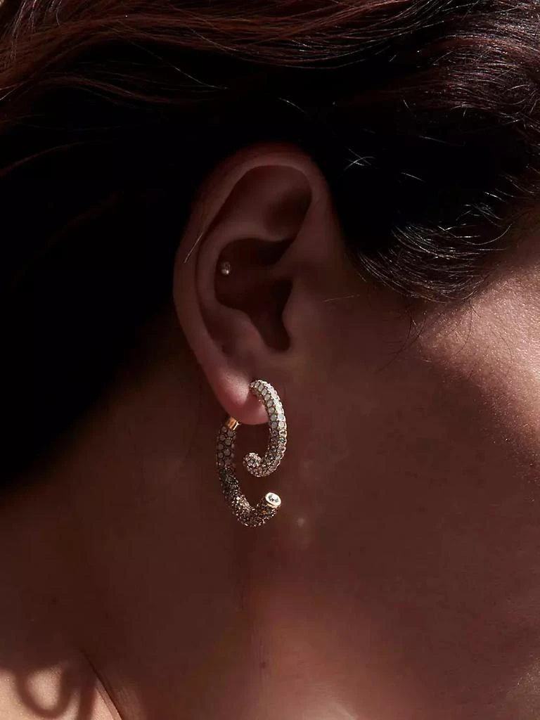 商品Demarson|Pavé Luna 12K Gold-Plated Crystal Wraparound Earrings,价格¥2127,第3张图片详细描述
