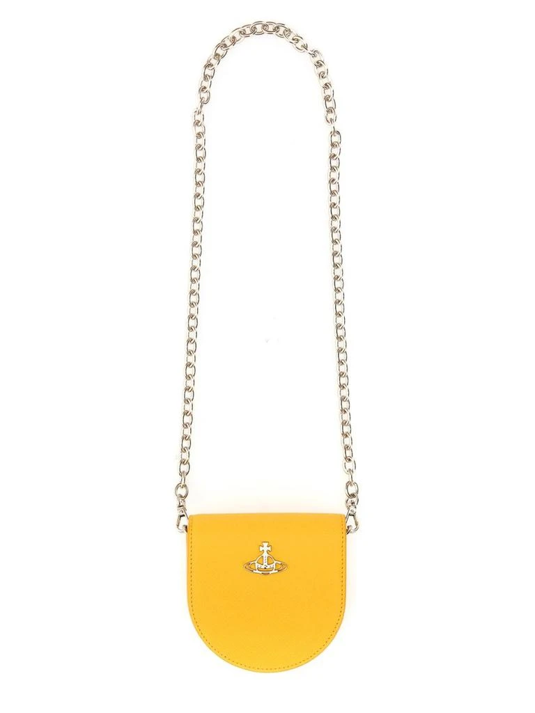 商品Vivienne Westwood|Vivienne Westwood Half Moon Chain-Linked Crossbody Bag,价格¥1536,第1张图片