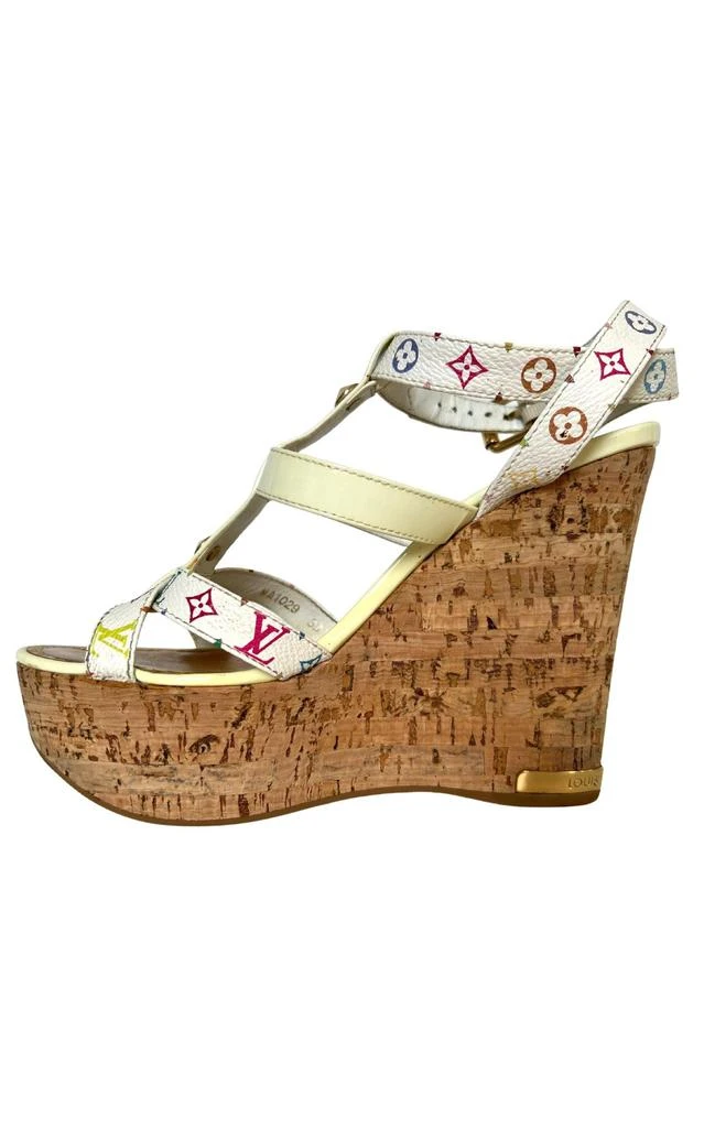 商品[二手商品] Louis Vuitton|White Monogram Multicolor Wedge,价格¥4779,第2张图片详细描述